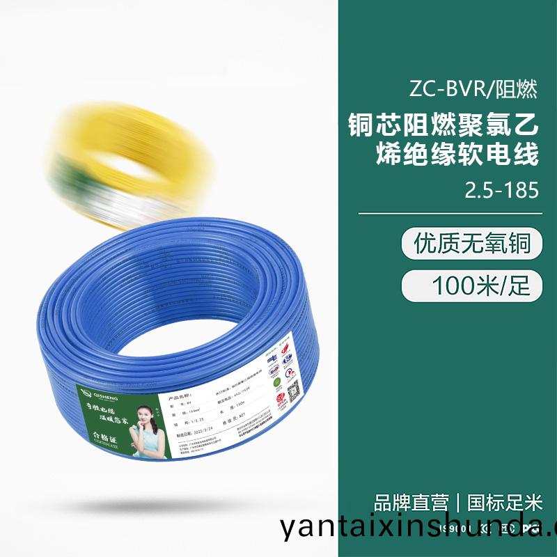 ZC-BVR/阻燃 銅芯(xin)阻燃聚(ju)氯乙(yi)烯(xi)絕緣(yuan)輭電(dian)線2.5-185